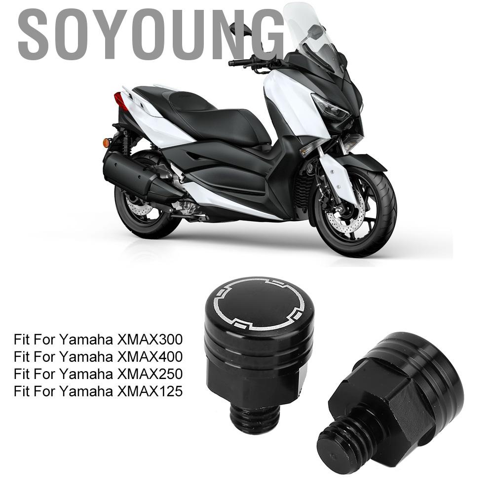 Soyoung 2Pcs SEPP Motorcycle Rearview Mirror Bolt Screw CNC Aluminium Alloy Modification Parts M8x1.25Black