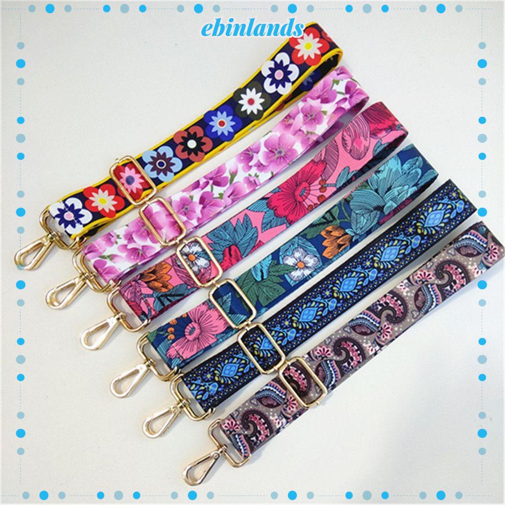 Dây Đeo Túi Xách Chất Liệu Nylon Thêu Họa Tiết Có Thể Điều Chỉnh Kích Thước