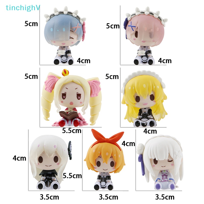 Mô Hình Nhân Vật Re: Zero Emilia Rem Ram Dễ Thương