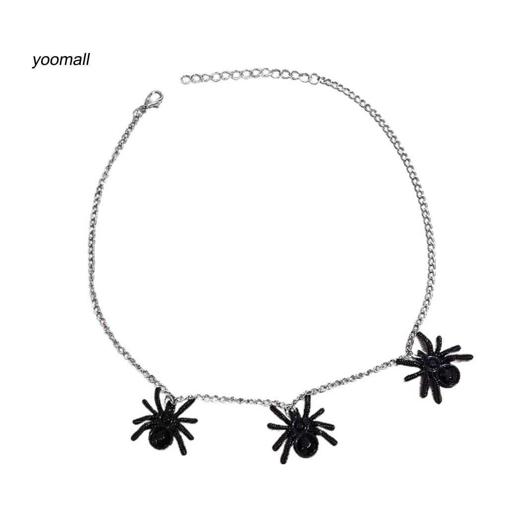 Vòng cổ Hợp Kim Mặt Hình Nhện Phong Cách Gothic Thời Trang