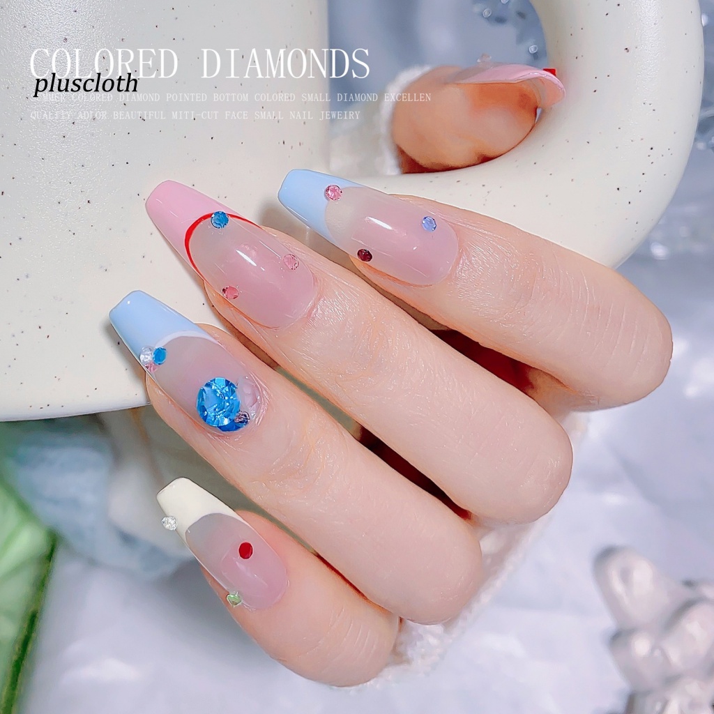 1 Túi Hạt Cườm Lấp Lánh Trang Trí Móng Tay Nghệ Thuật