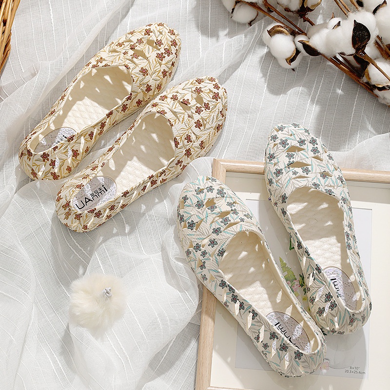 Xăng đan Vải Canvas Đế Phẳng In Hoa Thoải Mái Và Không Đáng Sợ Cho Nữ Y Tá Khiêu Vũ Công Sở