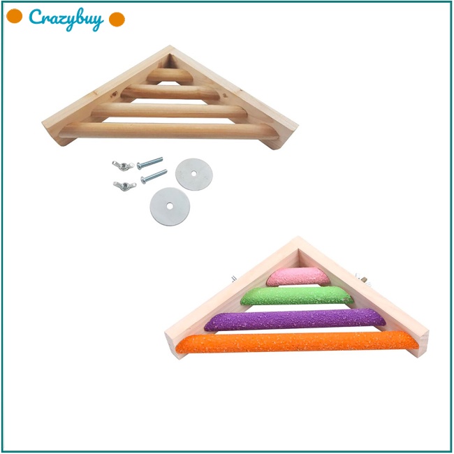 Cr Giá Đỡ Bằng Gỗ Đa Năng Tiện Dụng Cho Chim Vẹt / Sóc