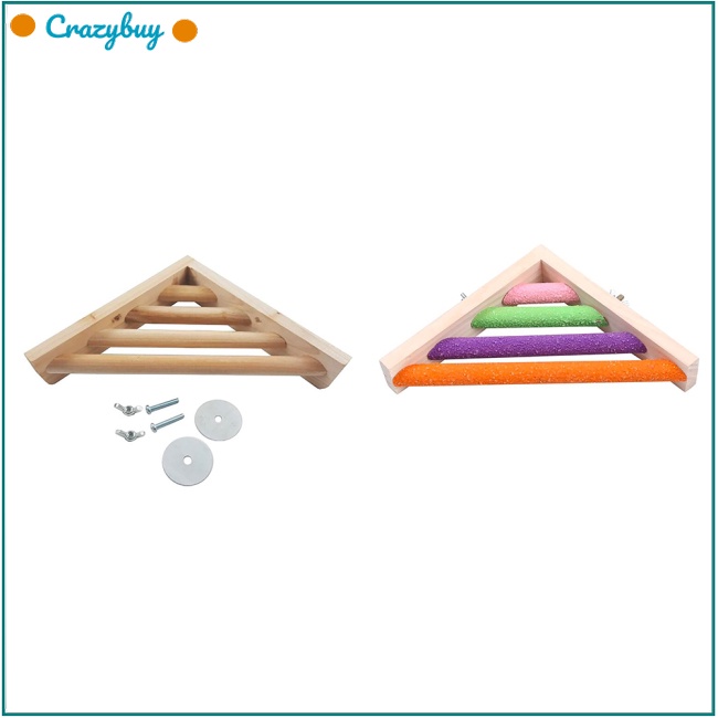 Cr Giá Đỡ Bằng Gỗ Đa Năng Tiện Dụng Cho Chim Vẹt / Sóc