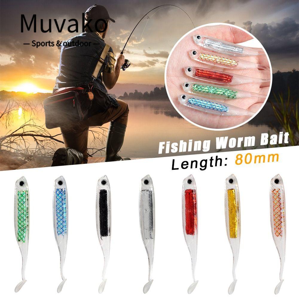MUVAKO Set 6 Mồi Giả Nhử Cá 80mm / 2.2g Chuyên Nghiệp