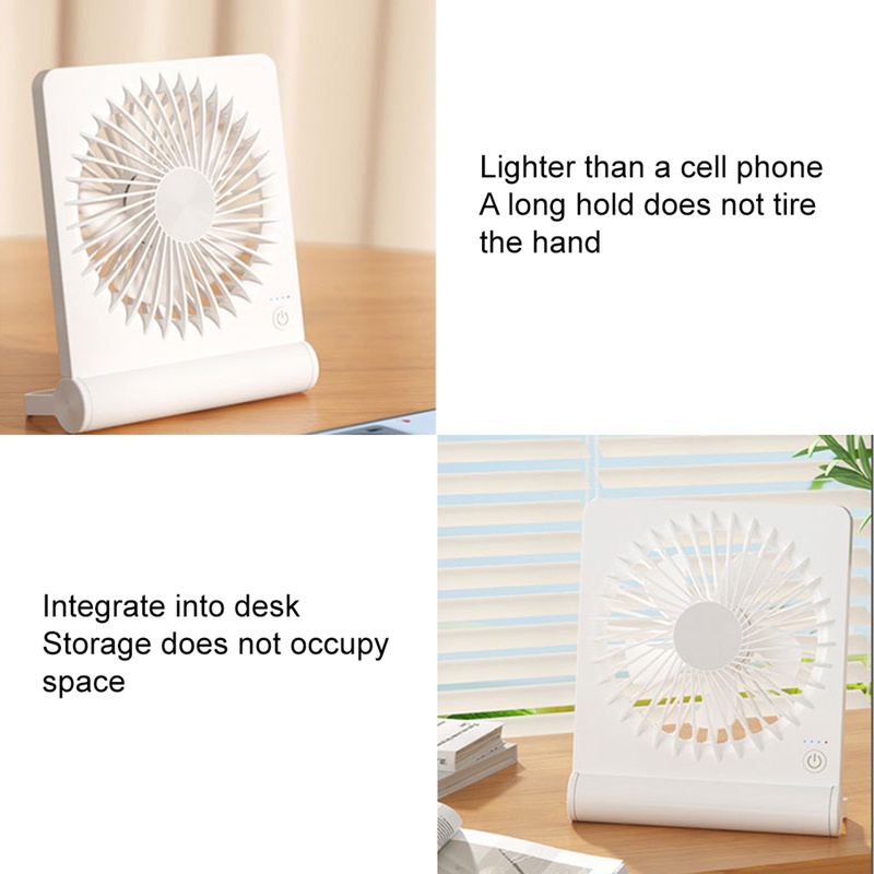 Quạt Điện Làm Mát Siêu Mỏng Yên Tĩnh Có Thể Sạc Lại Cho Phòng Ngủ / Văn Phòng