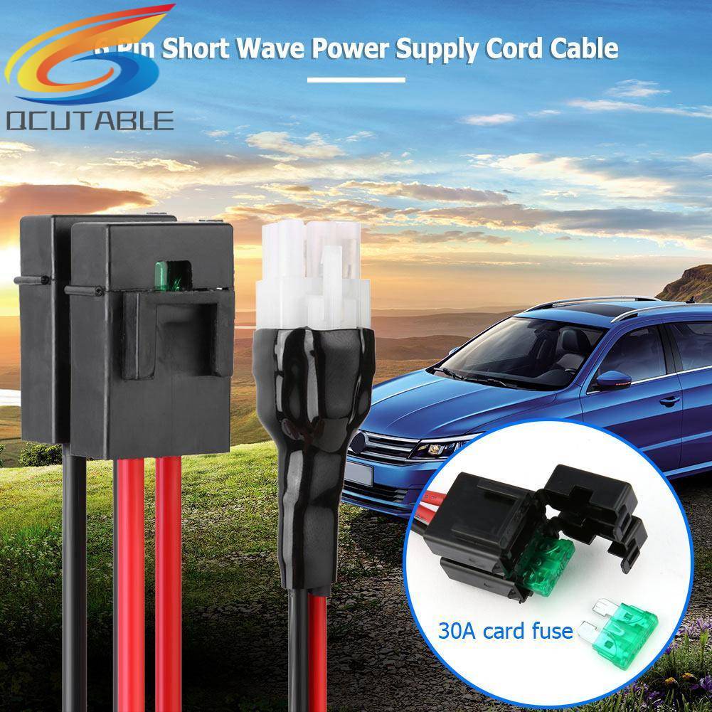 Dây Cáp Nguồn Sóng Ngắn 1m 3.3ft 30A 6Pin Dành Cho Radio Yaesu FT-857D FT-897D