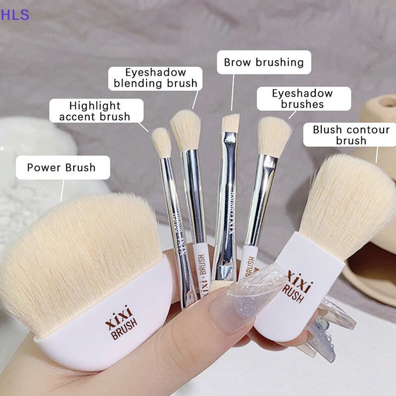 Set 6 Cọ Trang Điểm Mini Lông Mềm Kèm Hộp Đựng Tiện Lợi Dành Cho Nữ