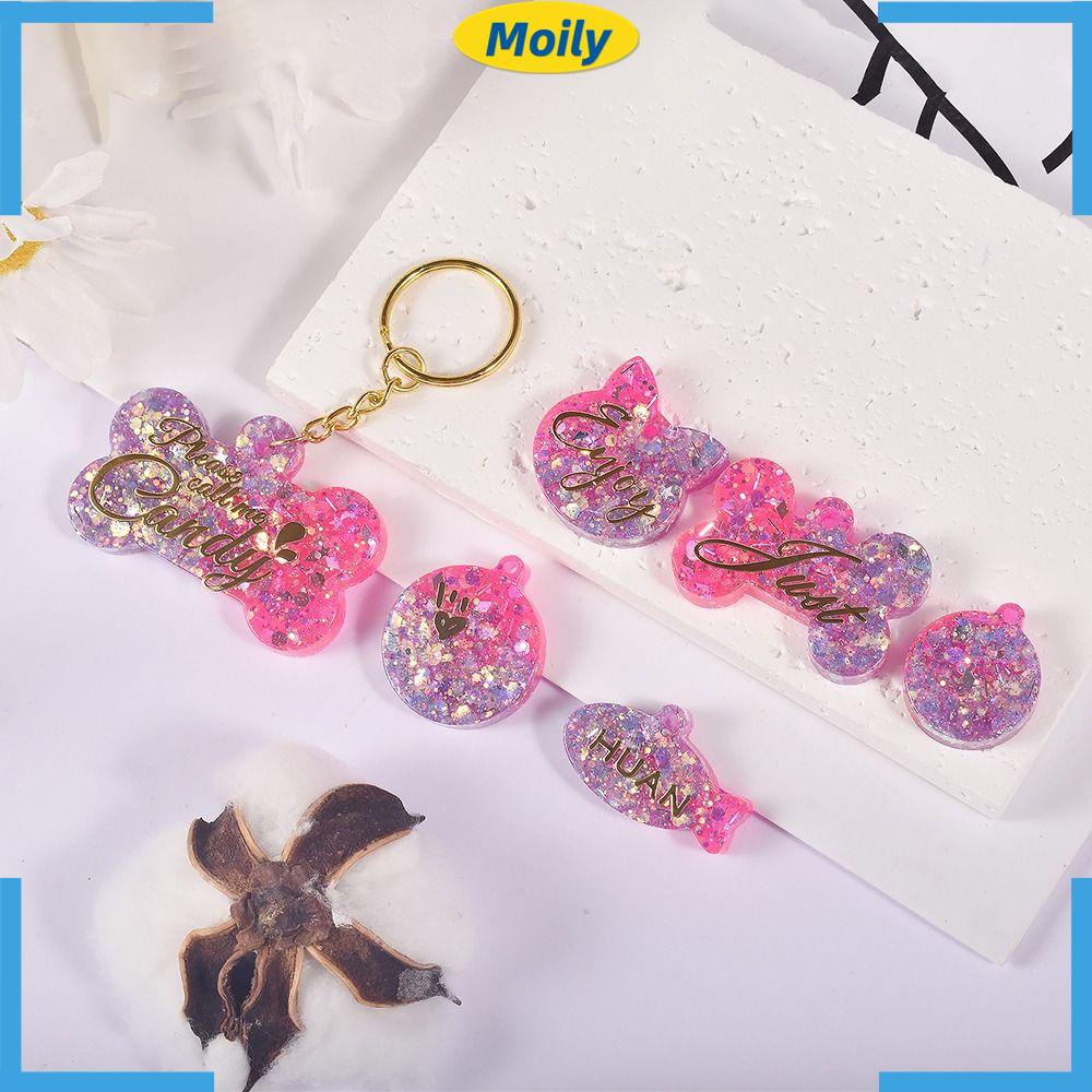 MOILYVN Khuôn Làm Móc Khóa Hình Khúc Xương Chó Mèo Bằng Nhựa Resin DIY