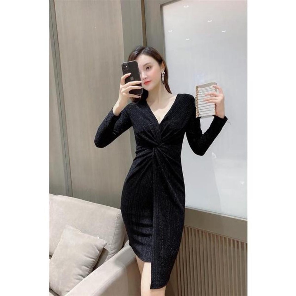 MQAQ Đầm Ôm Dáng Thời Trang Mùa Thu Gợi Cảm Phong Cách Mới Cho Nữ