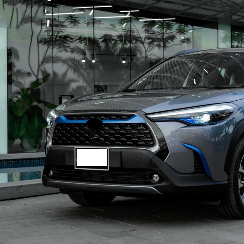 Khung Lưới Tản Nhiệt Phía Trước Bằng Chrome Màu Xanh Dương Cho Toyota Corolla Cross 2020 2021