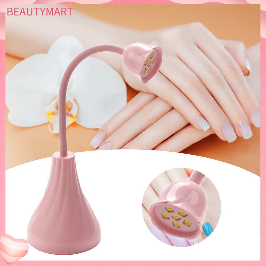Đèn Sấy Khô Móng Tay Nhanh Chóng Nhẹ Nhàng Hình Lọ Hoa Mini Không Dây Cho Nữ