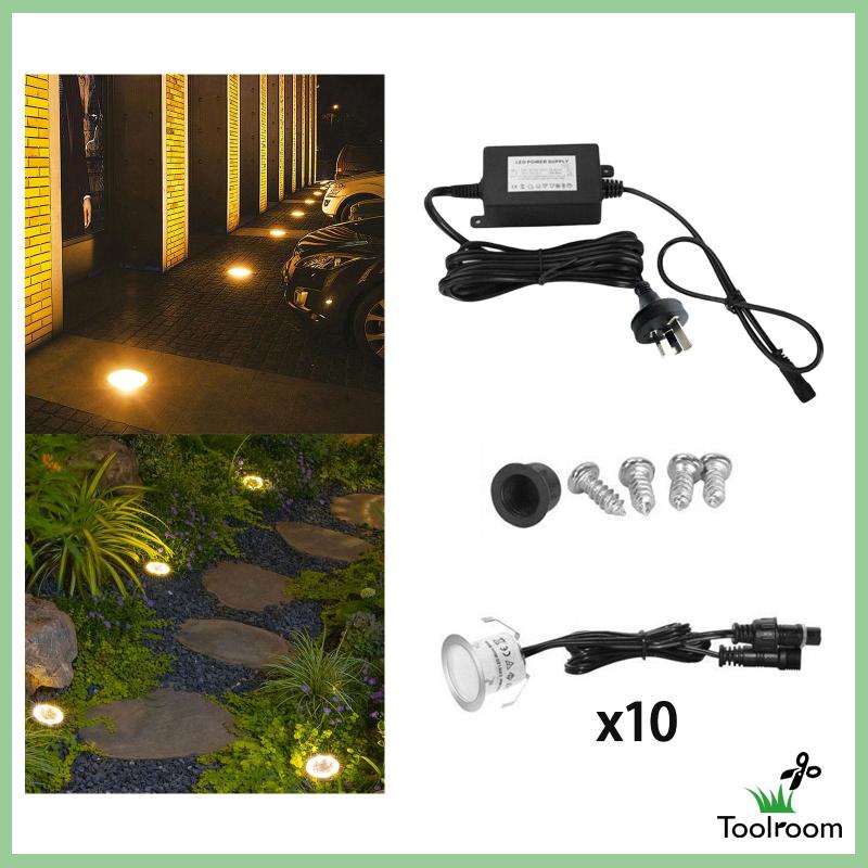 Bộ 10 Đèn LED Chống Thấm Nước Trang Trí Lối Đi Sân Vườn