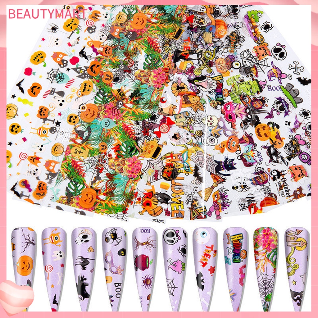 Set 10 Miếng Dán Trang Trí Móng Tay Siêu Nhẹ Dễ Sử Dụng