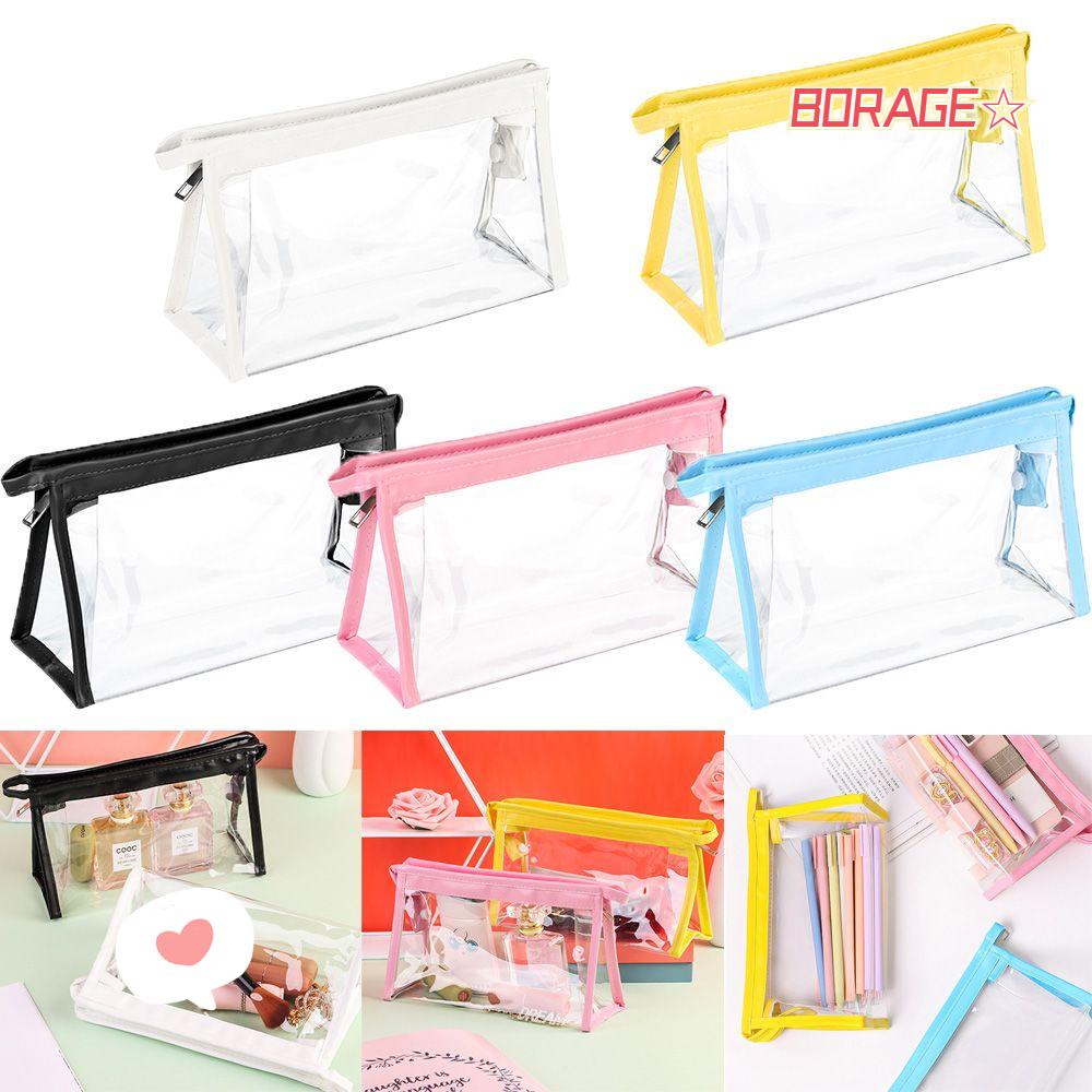 BORAG Túi Đựng Bút Chì / Đồ Trang Điểm Sức Chứa Lớn Có Khóa Kéo