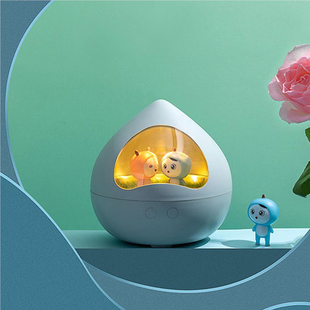 Hộp Nhạc Tích Hợp Đèn LED Nhiều Màu Có Thể Xoay Kèm Sạc USB Độc Đáo Trang Trí Nhà Cửa