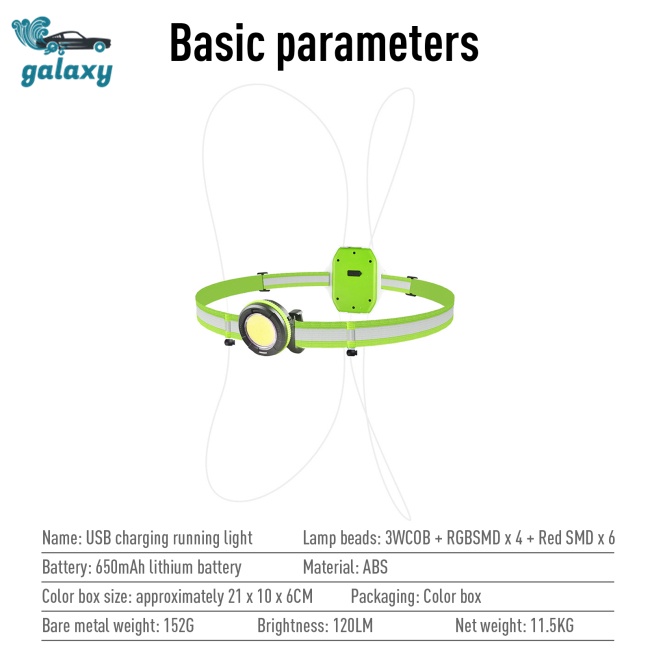 Galaxy Áo Bảo Hộ Có Đèn Led Sạc Usb Chống Thấm Nước