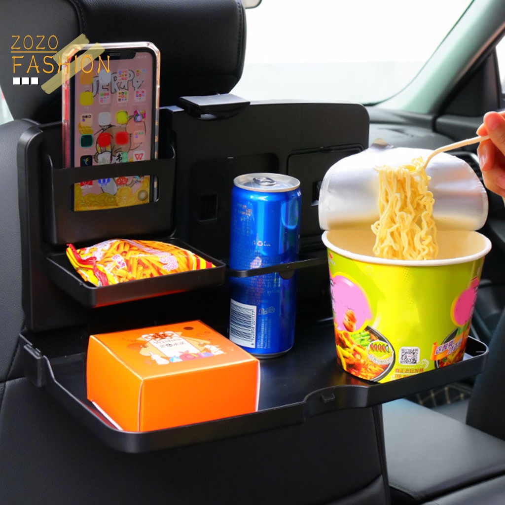 Khay Đựng Đồ Dùng Gắn Lưng Ghế Xe Hơi Chống Mài Mòn Tiện Dụng