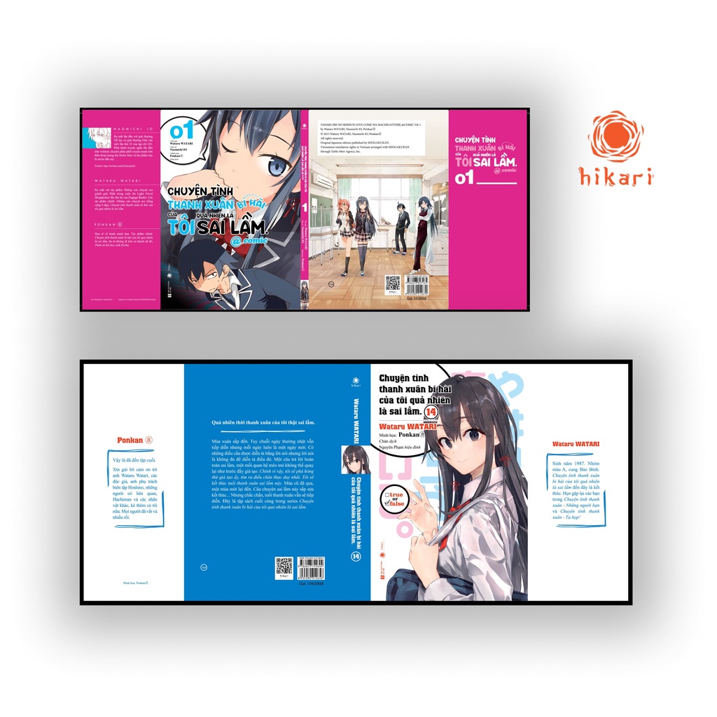 Sách - Combo Chuyện tình thanh xuân bi hài của tôi quả nhiên là sai lầm - Light novel & Comic