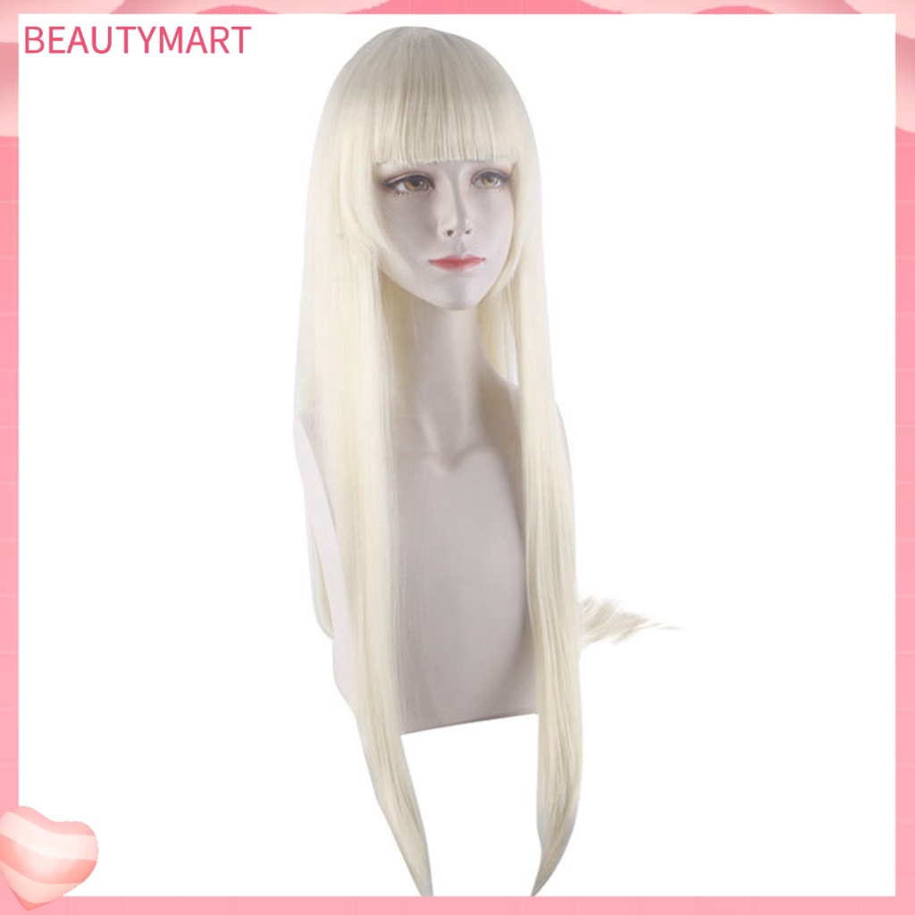 Tóc Giả Dài Thẳng Kèm Mái Bằng Sợi Tổng Hợp Thời Trang Cho Nữ