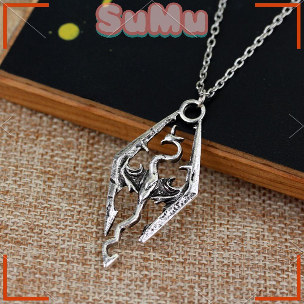 SUMU Vòng cổ Mặt Tròn Đính Đá Skyrims