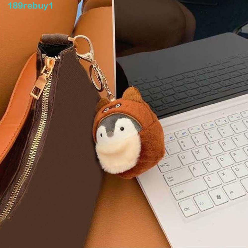REBUY1 Móc Treo Chìa Khóa Hình Chú Mèo / Chim Cánh Cụt Bằng Kim Loại Dễ Thương