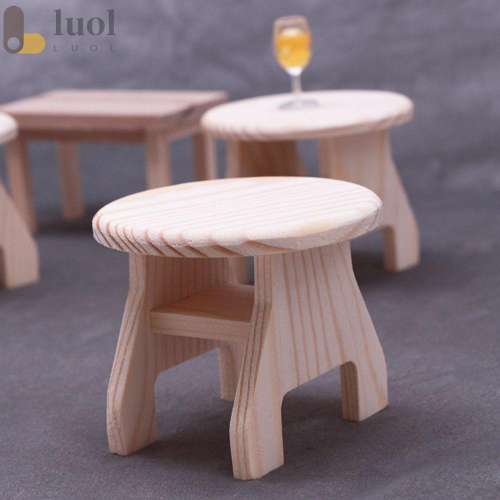 LUOL Bộ 2 Mô Hình Ghế Nội Thất Mini Tỉ Lệ 1: 12 Trang Trí Nhà Búp Bê