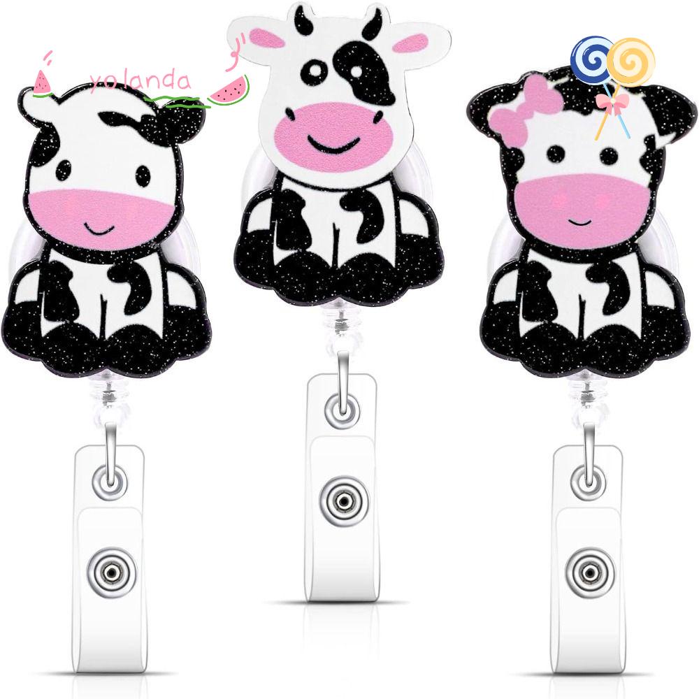 Set 3 Móc Chìa Khóa Bằng Acrylic Có Thể Thu Gọn Cho Văn Phòng