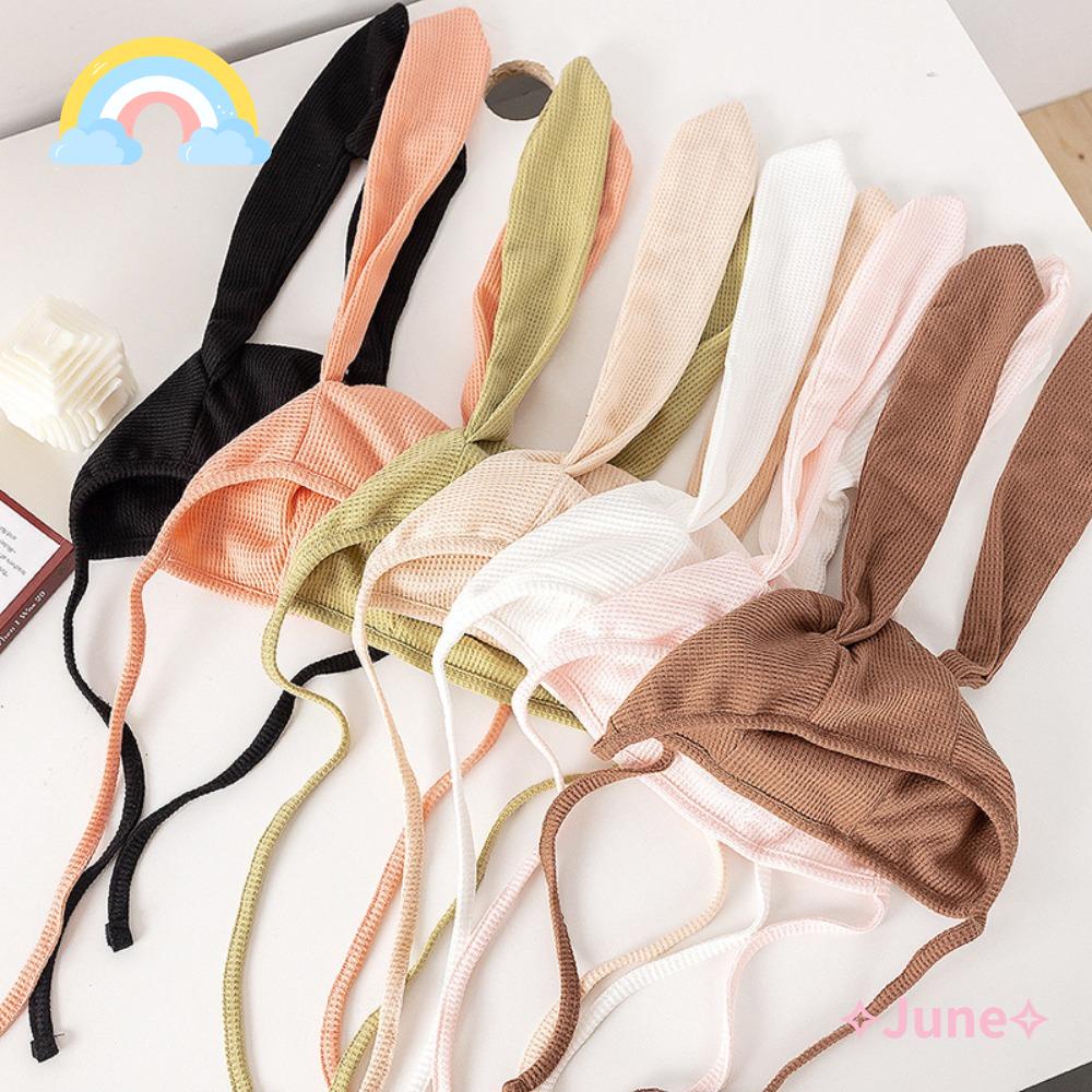 Mũ Beanie Cotton Giữ Ấm Tai Thỏ Dài Dễ Thương Cho Bé Sơ Sinh 0-2 Tuổi