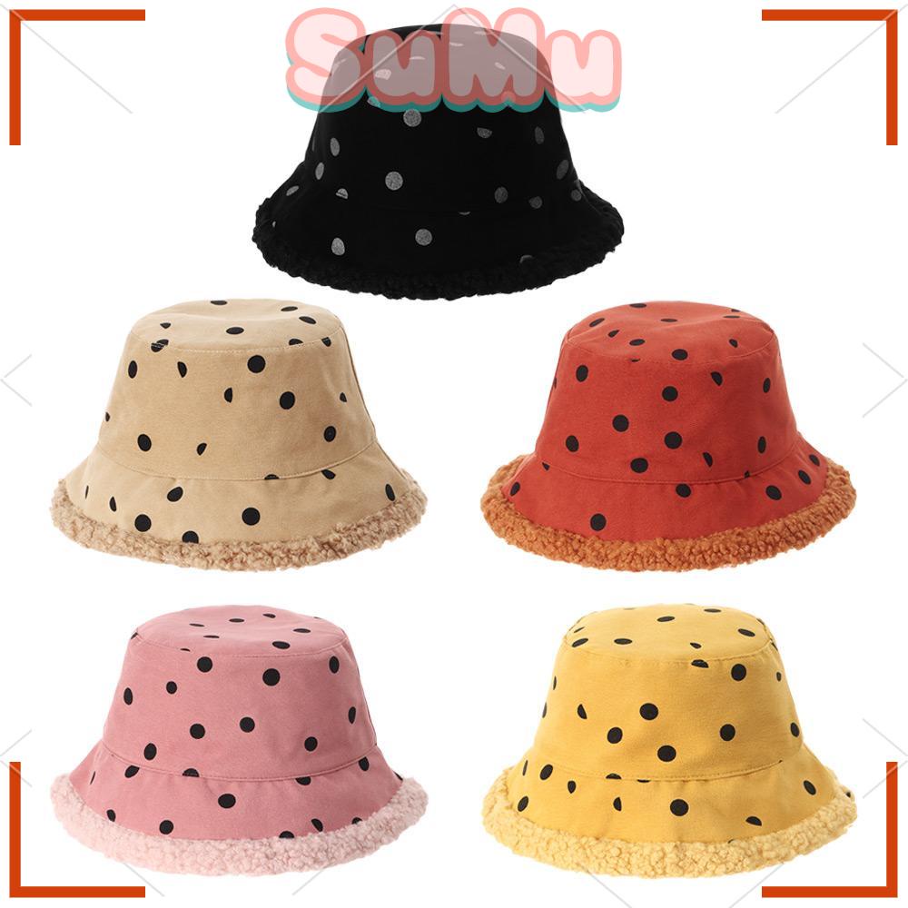 SUMU Mũ Bucket Hai Mặt Giữ Ấm Cao Cấp Thời Trang Dành Cho Nữ