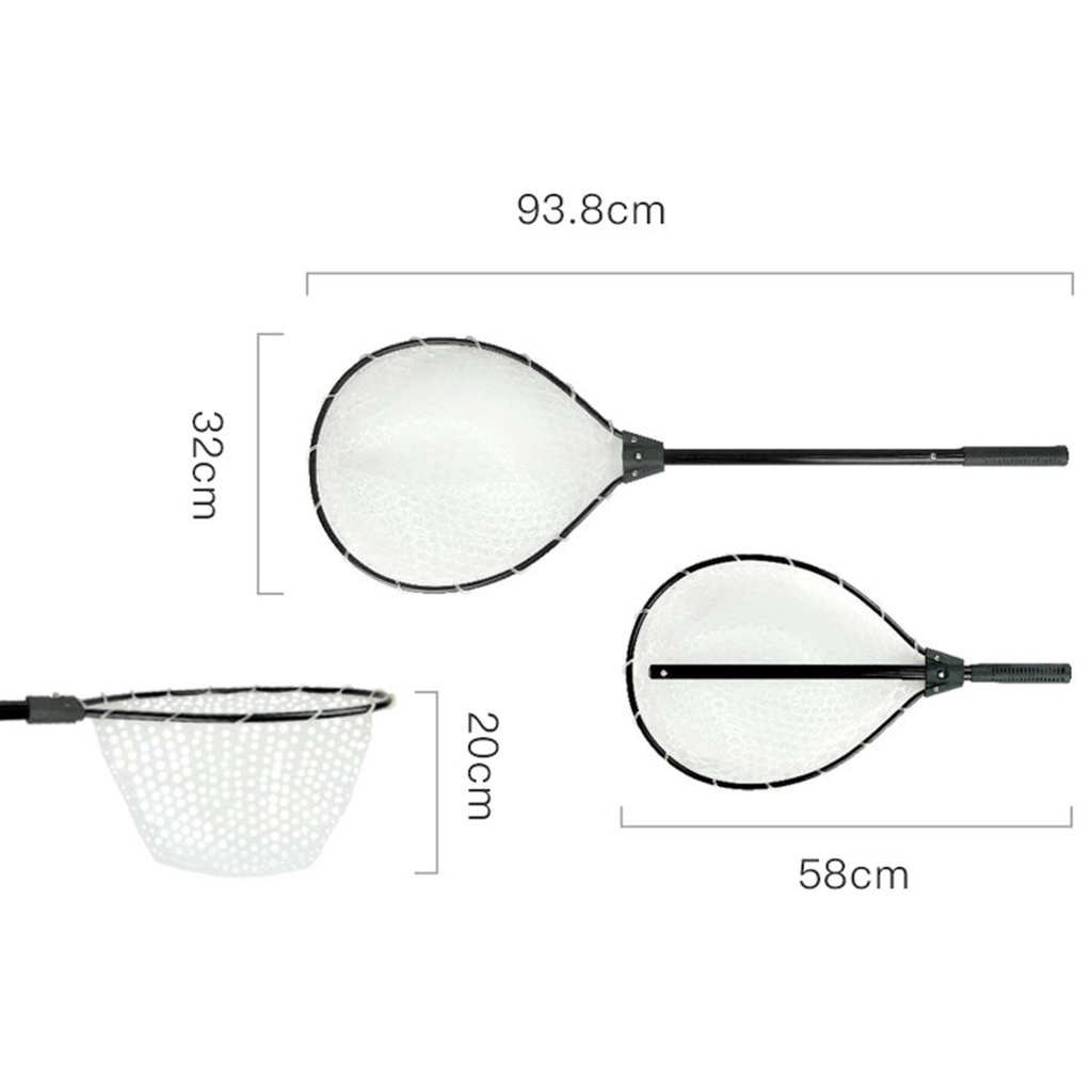 Vợt Lưới Bắt Cá Bằng Nhôm Có Tay Cầm Tiện Lợi
