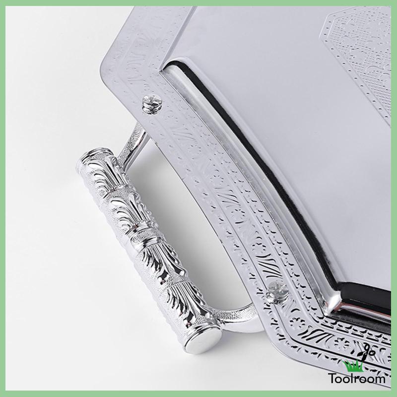 Khay Đựng Thức Ăn Tráng Miệng Bằng Thép Không Gỉ Họa Tiết Đẹp Mắt