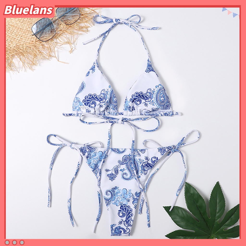 Bộ Bikini Họa Tiết Ngựa Vằn Có Dây Điều Chỉnh Nhanh Khô Quyến Rũ Cho Nữ