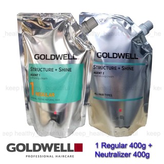 Cặp thuốc duỗi uốn cao cấp Goldwell Structure + Shine 400mlx2