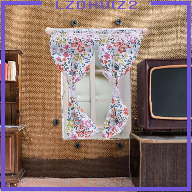 [Lzdhuiz] Rèm Cửa Mini Màu Trắng Trang Trí Thủ Công