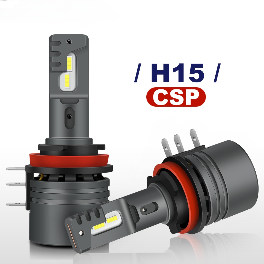 Set 2 Đèn Pha Led H15 50W 12000LM Siêu Sáng Chuyên Dụng Cho Xe Hơi Mazda Ford VW