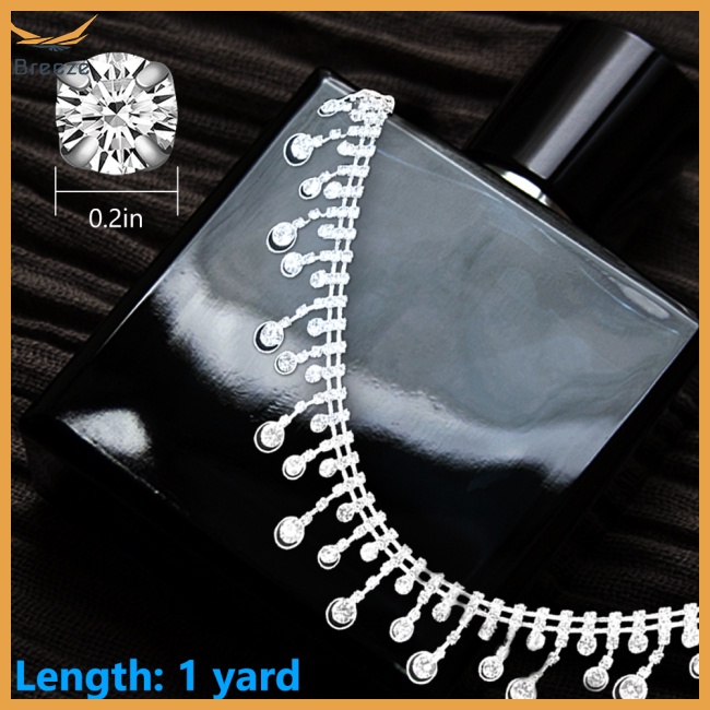 Dây Tua Rua Dài Đính Đá Pha Lê Dùng Trang Trí Quần Áo Diy 1 Yard