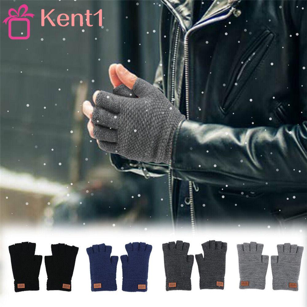 KENT1 Găng Tay Lái Xe Không Ngón Co Giãn Dày Dặn