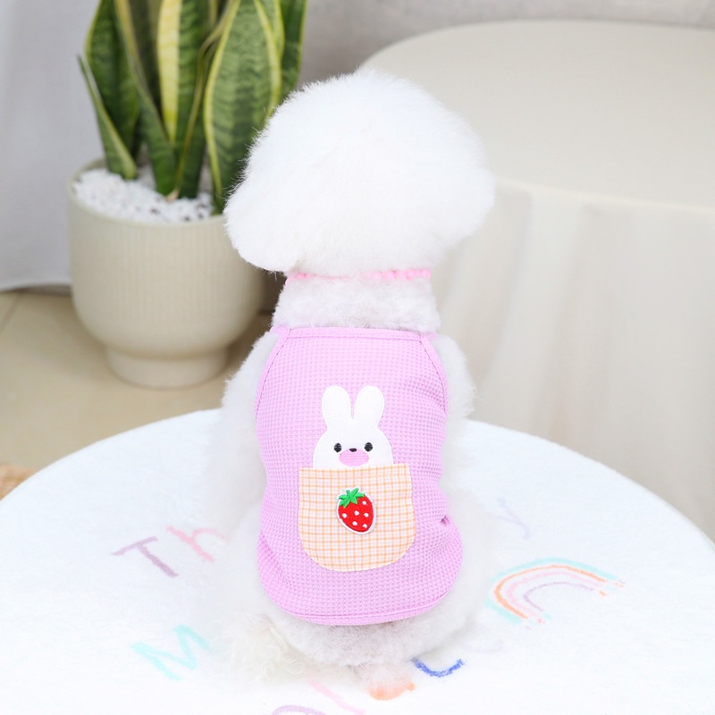 Áo Hai Dây Thêu Hình Trái Tim Sau Lưng Cho Thú Cưng