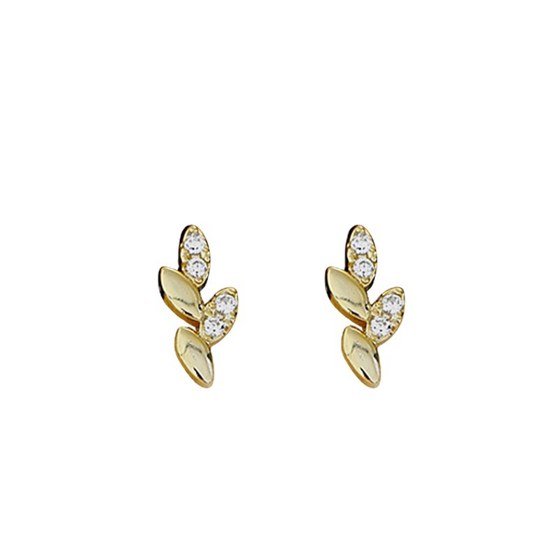 Bông Tai Mạ Vàng 925 Nhiều Lớp Đính Đá Zircon