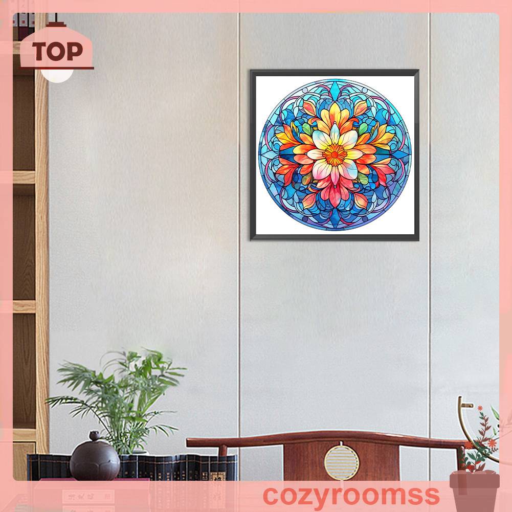 Tranh Đính Đá Kim Cương Toàn Bộ 5D DIY Hình Vẽ Hoa Bằng Kính