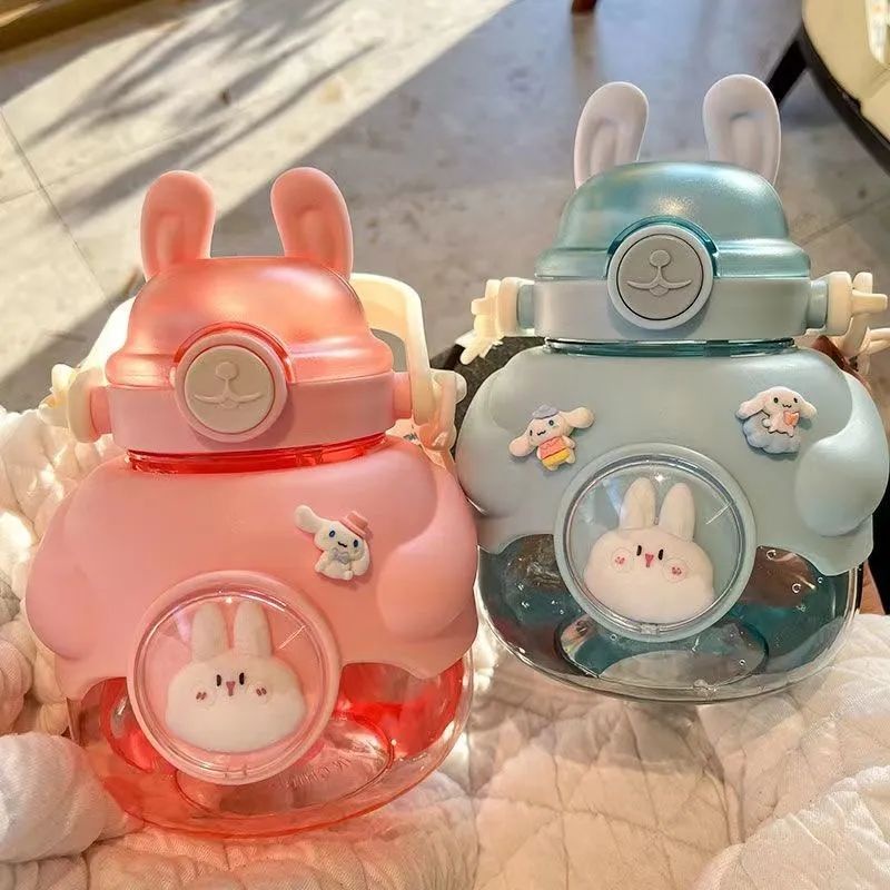 Bình Nước Hai Lớp Hình Thỏ Dung Tích Lớn Chịu Nhiệt Độ Cao