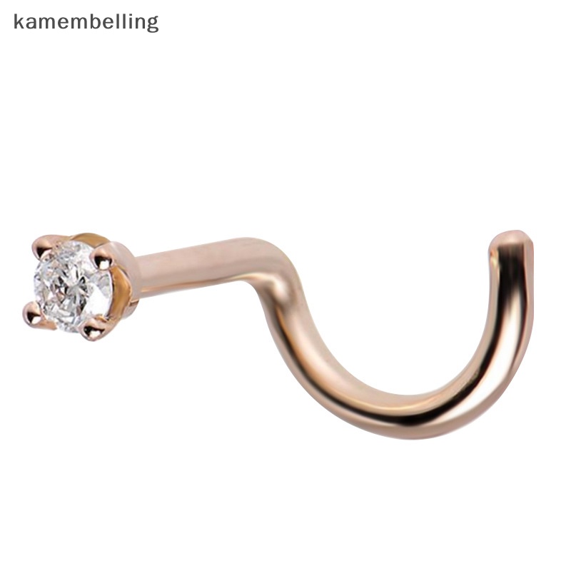 Bộ 5 Khuyên Mũi Bằng Thép Không Gỉ Đính Đá Zircon Sang Trọng