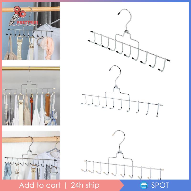 Giá Treo Cà Vạt / Khăn Choàng / Thắt Lưng 10 Móc Thiết Kế Xinh Xắn Tiện Dụng