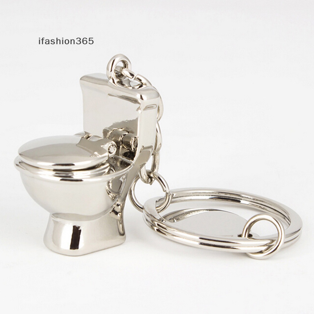 Móc Khóa Hình Toilet Mini Bằng Kim Loại Dễ Thương ifashion365