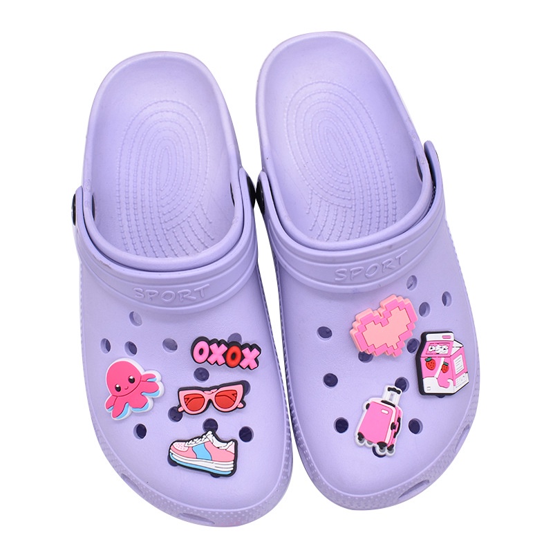 Phụ Kiện Ghim Cài Giày Crocs Hình Cây Kem Hoa Hồng Hoạt Hình Cho Búp Bê Barbie Color Jibits Hoa Hồng Trà Sữa Phụ Kiện Trang Trí Cho Nữ