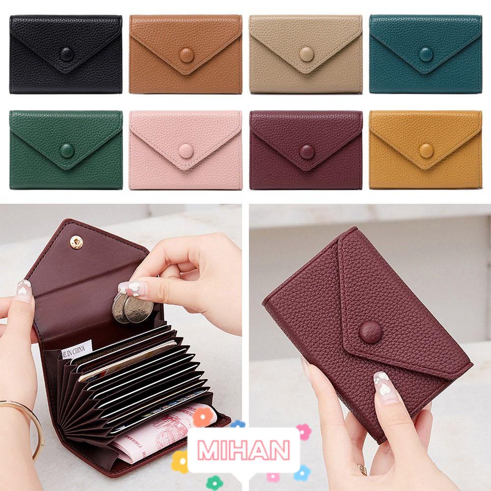 Ví Da Điện Thoại Màu Trơn Đựng Thẻ RFID Chống Trộm Cho Nam Nữ MIHAN1