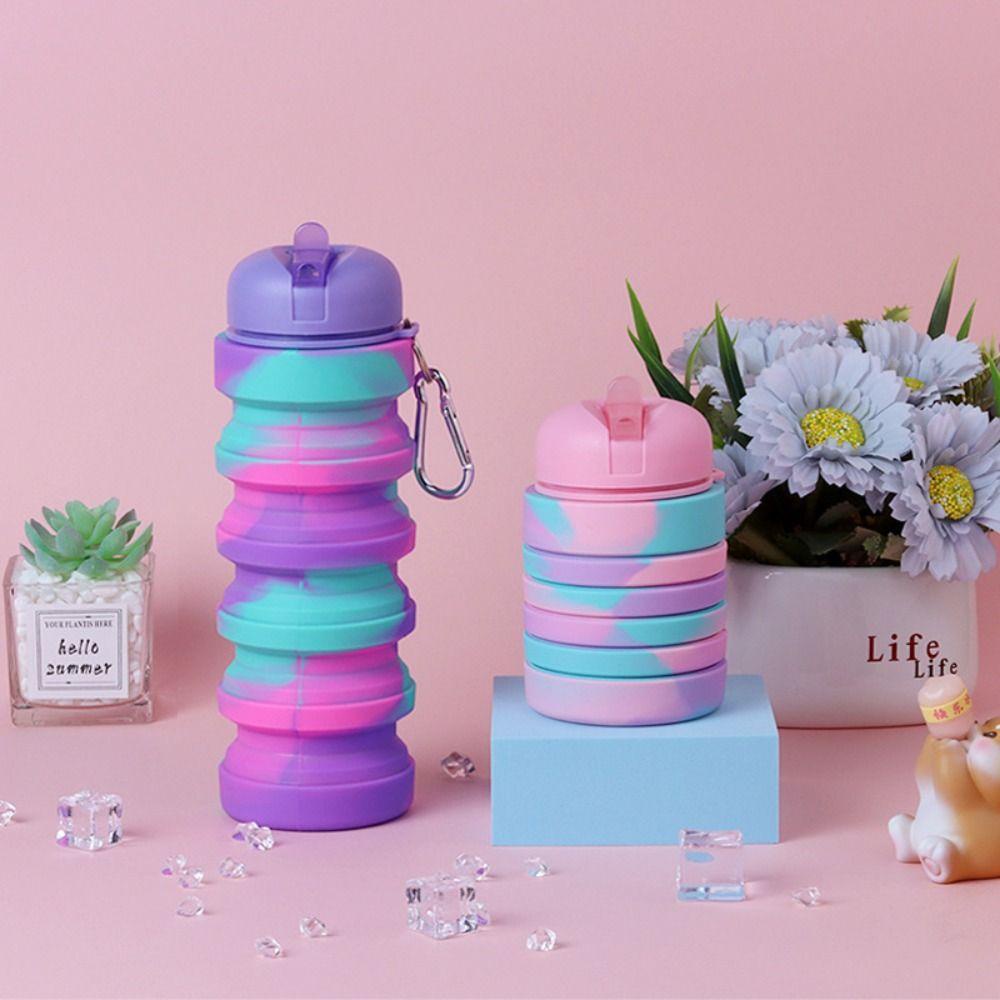 MYRONGVN Cốc Uống Nước Thể Thao Bằng Silicone Có Thể Thu Gọn Tiện Lợi