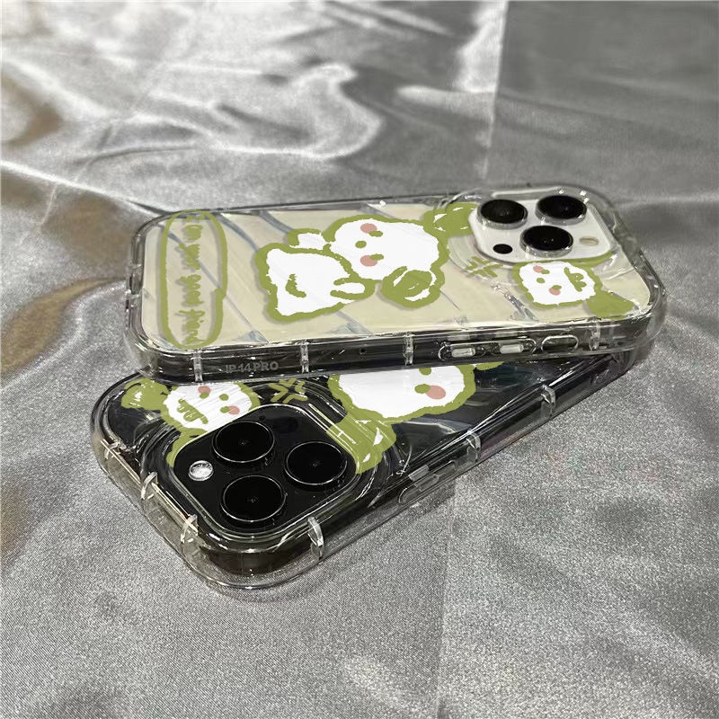 Ốp Điện Thoại Mềm Trong Suốt Họa Tiết Hai Chú Cún Con Dễ Thương Dành Cho Iphone 14 Pro Max 1312 / 11 7 / 8 Plus xr