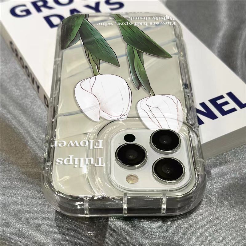 Ốp Điện Thoại Mềm Trong Suốt Họa Tiết Hoa Xinh Xắn Cho Iphone 14Promax 1312 / 11 7 / 8plus xr